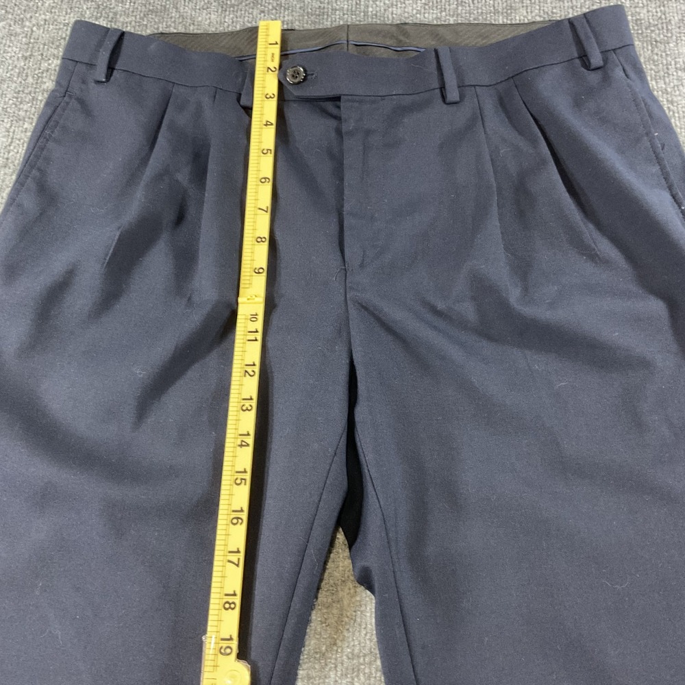 Lauren Ralph Lauren Dress Pants 36x30 Navy Pleated Cuffed Classic Fit Mens 36 30 - Picture 8 of 12
